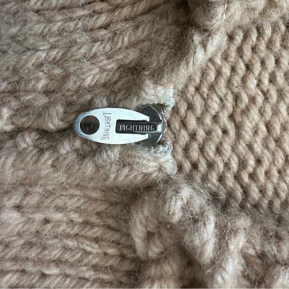 Vintage 50s 60s Cowichan Wool Knit Zip cardigan sweater - Picture 4 of 4